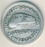 NSZK 1985. "150 éves a Német Vasút-Göppingen" ffém emlékérem T:1/2