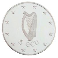 Írország 1990. 5E Ag "Gímszarvas" műanyag tokban T:PP 
Ireland 1990. 5 Ecu Ag "Red d...