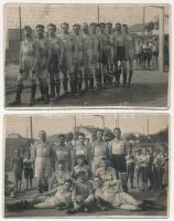 Kispesti focisták (Posfay Andor felvételei) / Hungarian football players - 2 db régi fotólap / 2 pre-1945 photo postcards