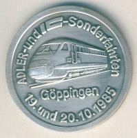 NSZK 1985. "150 éves a Német Vasút-Göppingen" ffém emlékérem T:1/2