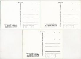3 db MODERN magyar propaganda képeslap a szovjetek kivonulásáról (1991) Kiadja a Magyar Fórum (Csurk...