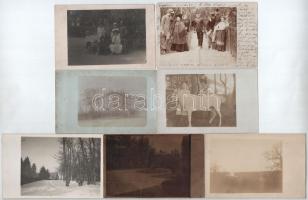 Újlót, Maly Lot, Velké Lovce; - 13 db régi fotó képeslap / 13 pre-1945 photo postcards