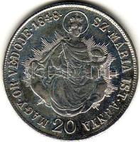 1848K.B. 20Kr ezüst Szabadságharc-veret T:2