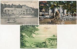 Balatonaliga (Balatonvilágos) - 3 db régi képeslap / 3 pre-1945 postcards