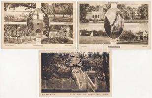 Balatonaliga (Balatonvilágos) - 3 db régi képeslap / 3 pre-1945 postcards