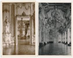 Budapest I. Királyi vár, belsők - 4 db régi képeslap / 4 pre-1945 postcards