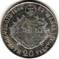 1848K.B. 20Kr ezüst Szabadságharc-veret T:3