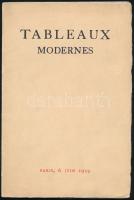 1929 Tableaux modernes - Modern francia képzőművészeti kiállítás katalógusa