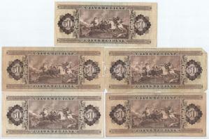 Vegyes 9db-os forint bankjegy tétel, közte 1996. 1000Ft "F" T:III,III-