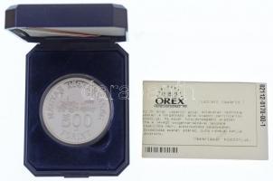 1991. 500Ft Ag "Széchenyi István" tokban T:1- (eredetileg PP) Adamo EM122