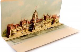 Budapest - 4 db MODERN kihajtható dimenziós képeslap / 4 MODERN pop-up folding dimension postcards