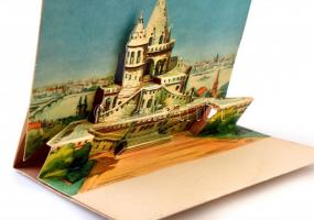 Budapest - 4 db MODERN kihajtható dimenziós képeslap / 4 MODERN pop-up folding dimension postcards