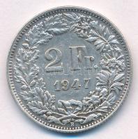 Svájc 1947B 2Fr Ag T:2 Switzerland 1947B 2 Francs Ag C:XF Krause KM#21