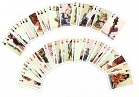 Erotikus francia kártya, Bódi Sylvivel, egyik lapon törésnyom, 52 lap