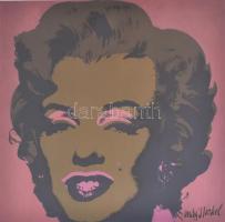 Andy Warhol (1928-1987): Marylin Monroe rózsaszínben. Granolitográfia, papír, jelzett a nyomaton. Számozott: 1656/2400. Hátoldalán CMOA (Carnegie Museum of Art) bélyegzővel. 60x60 cm/ Granolithography on paper. Numbered: 1656/2400. With CMOA (Carnegie Museum of Art) stamp on the reverse. 60x60 cm