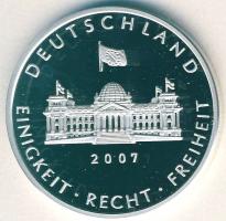 NSZK 2007. "EU-elnöklés" Ag emlékérem 10g T:PP