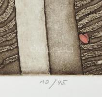 Deim Pál (1932-2016): Tisztítótűzben, 1994. Rézkarc, papír, jelzett, számozott: 10/45. 15,5×17 cm