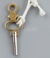 Antik Michronometre kulcsos zsebóra, különleges, városrészletet ábrázoló vésett híddal és kis irányt...