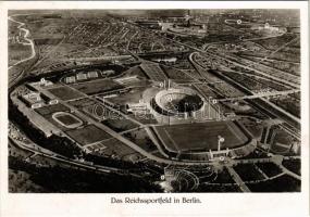 Olympische Spiele Berlin 1936. Das Reichssportfeld in Berlin. Der Schauplatz der XI. Olympiade / 1936 Summer Olympics, National Sport Field, Olympic Stadium, aerial view (EK)
