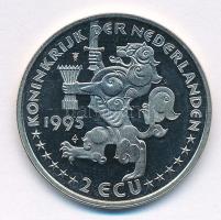 Hollandia 1995. 2E Cu-Ni "Sail '95 Amsterdam - Batavia" kapszulában, tanúsítvánnyal T...