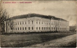 1907 Szatmárnémeti, Szatmár, Satu Mare; Állami vasúti internátus. Cseplák Bálintné kiadása / railway boarding school (EK)