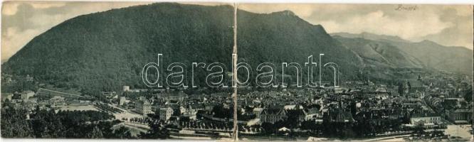 Brassó, Kronstadt, Brasov; kihajtható panorámalap / folding panoramacard (r)