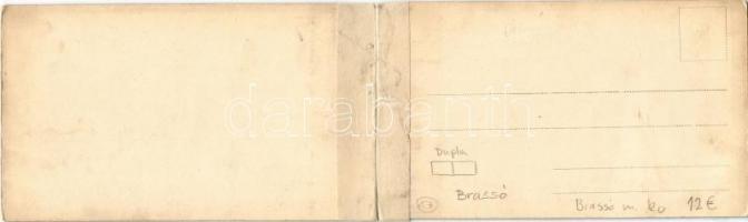 Brassó, Kronstadt, Brasov; kihajtható panorámalap / folding panoramacard (r)