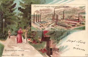 1898 Bocskó - Gyertyánliget Chemical factory Litho