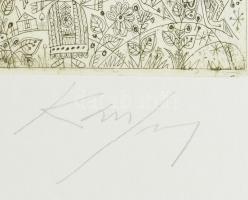 Kass János (1927 - 2010): Háry János. Rézkarc, papír. Jelzett, szárazpecséttel is. 17x11 cm