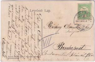 Rimaszombat, Rimavská Sobota; Tompa Mihály szobra és a Kir. Törvényszék. Ifj. Rábely Miklós kiadása ...