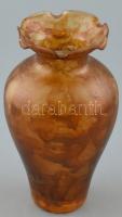 Muránói váza, üveg, alján etikettel jelzett. hibátlan, m: 21 cm