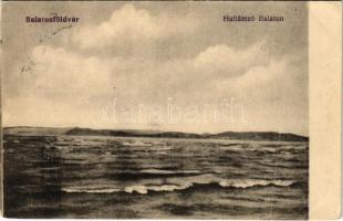 1918 Balatonföldvár, Hullámzó Balaton. Gerenday Gyula kiadása (EK)