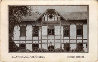 1926 Balatonaliga (Balatonvilágos), Rákóczi szálloda. Rédey Vilmos kiadása (kopott sarkak / worn corners)