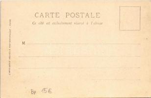 Budapest V. Pesti rakpart, piac. Francia kiadású sztereó képeslap / French stereo postcard (ázott sa...