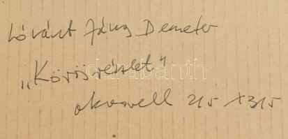 Lóránt János Demeter (1938-): Körösrészlet. Akvarell, papír, jelzett, hátoldalán autográf felirattal...