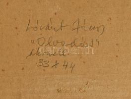 Lóránt János Demeter (1938-): Olvadás. Akvarell, papír, jelzett, hátoldalán autográf felirattal. Üve...