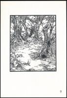 Magyar kisgrafika 1971. 12 db Linómetszet, Gyulai Lívius, Reich Károly, Rékassy Csaba. Sorszámozott ...