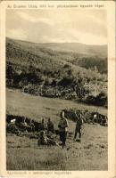 Ágyúfedezék a montenegrói hegyekben. Az Érdekes Újság kiadása / WWI Austro-Hungarian K.u.K. military, covered position in the Montenegrin mountains (EK)