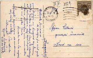 1929 Zimony, Semlin, Zemun; Kralja Petra ulica u posadini Beograd / utca / street