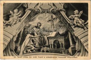 1930 Szent Gellért oktatja Szent Imrét. Freskó a székesfehérvári ferencesek templomában (EK)