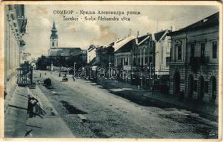 1932 Zombor, Sombor; Kralja Aleksandra ulica / utca / street (EK)