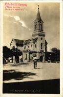 Nagybecskerek, Zrenjanin, Veliki Beckerek; Katolikus templom / Katolicka crkva / church + Eucharisticki Kongress 1934