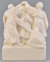 Lonkay Antal (1904 - 1963): Eszterlánc 1933. Formába öntött fehér mázas fajansz. Sérült, restaurált....