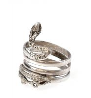 Ezüst(Ag) kígyós gyűrű, jelzés nélkül, méret: 55, nettó: 5,58 g