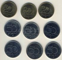 2003-2006. 20Ft "Deák" (3x), 50Ft "EU" (2x), "Vöröskereszt" (4x) T:2,2/3+
