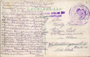 1915 Zsolna, Sillein, Zilina; Frambór telep / street + "ZSOLNAI MEGFIGYELŐ ÁLLOMÁS KATONAI PARA...