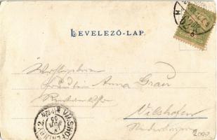 Budapest V. Förster János söntése az Apostolokhoz, söröző reklámlapja. Kigyó utca 6. Art Nouveau (EB...