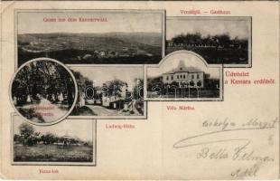 1907 Budapest XI. Kamaraerdő, Kamara-Erdő; vendéglő, Józsa lak, Villa Mártha, Ludwig Höhe, erdő részlet. Art Nouveau (EK)