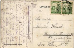 1918 Topolya, Bácstopolya, Backa Topola; Pajzer Péter Vendéglője a Vasúthoz, lovaskocsik. hajtman és...