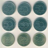 2003-2006. 20Ft "Deák" (3x), 50Ft "EU" (3x), "Vöröskereszt" (3x) T:2,2/3+